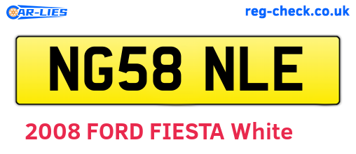 NG58NLE are the vehicle registration plates.