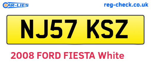 NJ57KSZ are the vehicle registration plates.