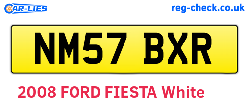 NM57BXR are the vehicle registration plates.