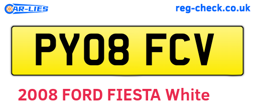 PY08FCV are the vehicle registration plates.