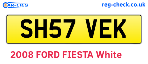 SH57VEK are the vehicle registration plates.