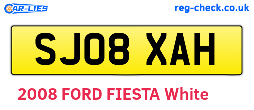 SJ08XAH are the vehicle registration plates.