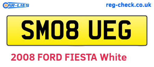 SM08UEG are the vehicle registration plates.