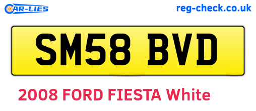 SM58BVD are the vehicle registration plates.