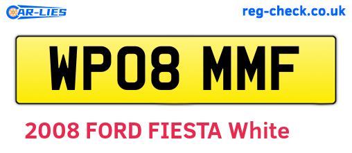 WP08MMF are the vehicle registration plates.