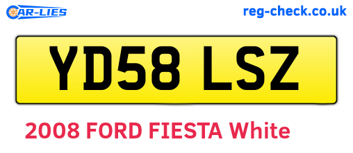 YD58LSZ are the vehicle registration plates.
