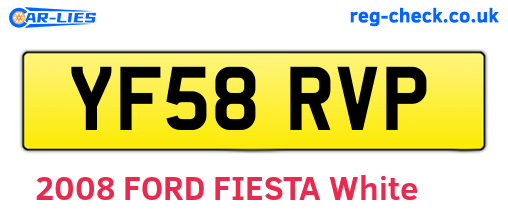 YF58RVP are the vehicle registration plates.