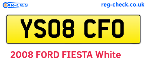 YS08CFO are the vehicle registration plates.