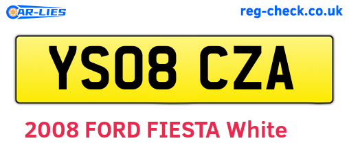 YS08CZA are the vehicle registration plates.