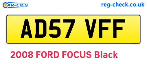 AD57VFF are the vehicle registration plates.