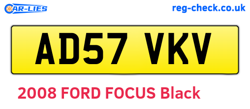 AD57VKV are the vehicle registration plates.