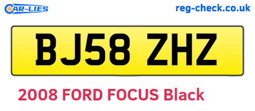 BJ58ZHZ are the vehicle registration plates.
