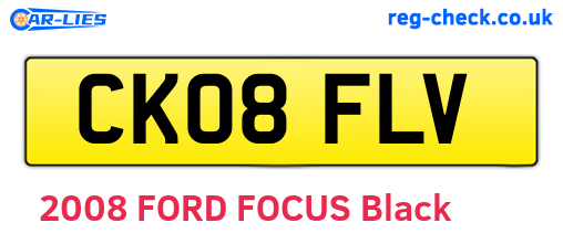 CK08FLV are the vehicle registration plates.