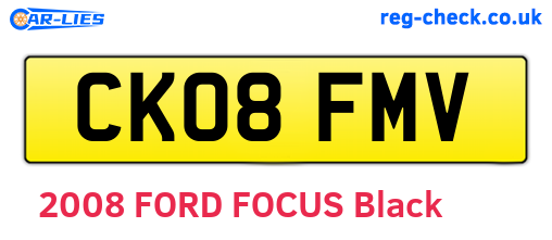 CK08FMV are the vehicle registration plates.