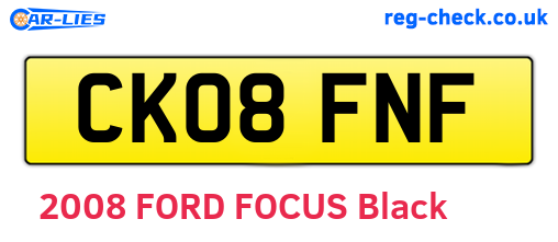 CK08FNF are the vehicle registration plates.