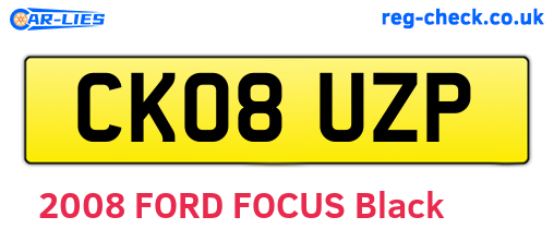 CK08UZP are the vehicle registration plates.