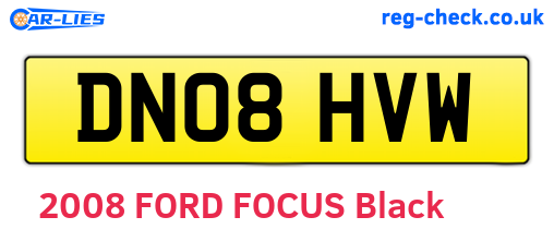 DN08HVW are the vehicle registration plates.