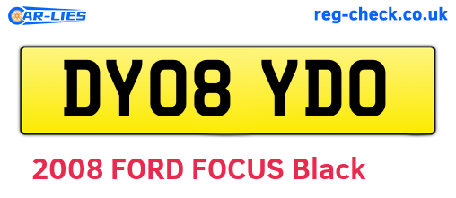 DY08YDO are the vehicle registration plates.