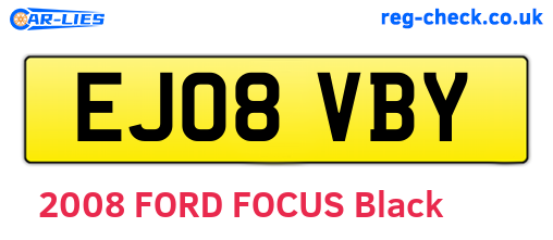 EJ08VBY are the vehicle registration plates.