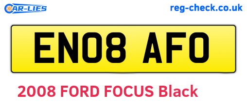EN08AFO are the vehicle registration plates.