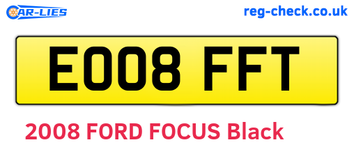 EO08FFT are the vehicle registration plates.