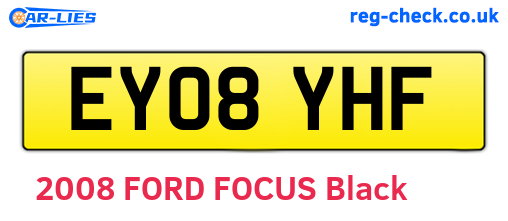 EY08YHF are the vehicle registration plates.