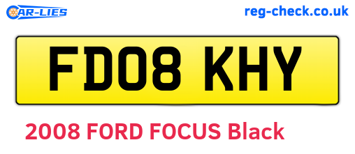 FD08KHY are the vehicle registration plates.