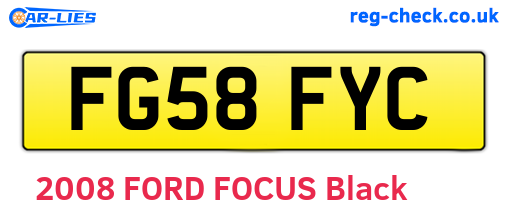 FG58FYC are the vehicle registration plates.