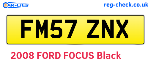 FM57ZNX are the vehicle registration plates.