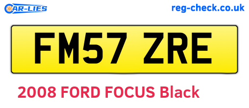 FM57ZRE are the vehicle registration plates.
