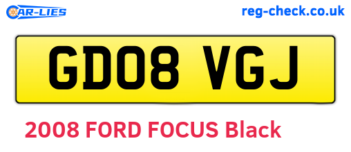 GD08VGJ are the vehicle registration plates.