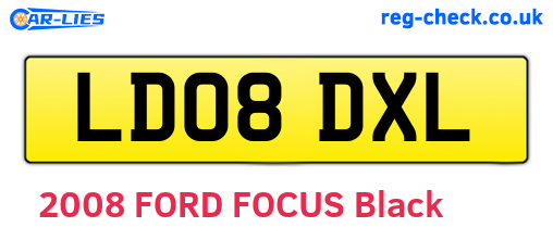 LD08DXL are the vehicle registration plates.