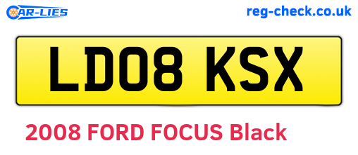 LD08KSX are the vehicle registration plates.