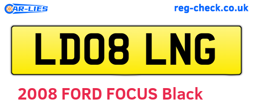 LD08LNG are the vehicle registration plates.