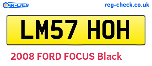 LM57HOH are the vehicle registration plates.