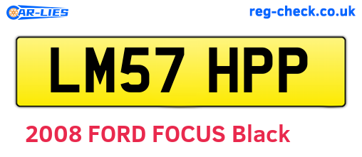 LM57HPP are the vehicle registration plates.