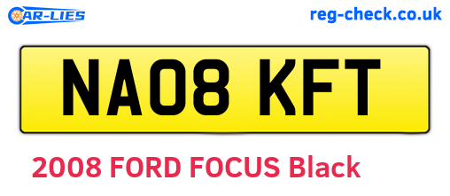 NA08KFT are the vehicle registration plates.