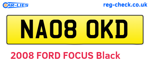 NA08OKD are the vehicle registration plates.