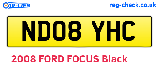 ND08YHC are the vehicle registration plates.