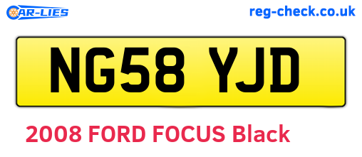 NG58YJD are the vehicle registration plates.