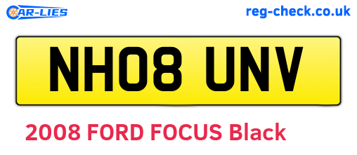 NH08UNV are the vehicle registration plates.