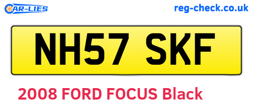 NH57SKF are the vehicle registration plates.