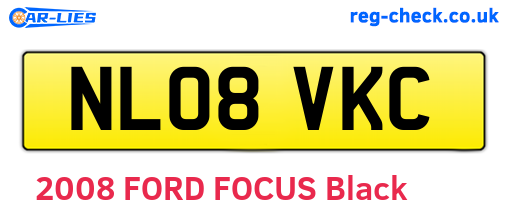 NL08VKC are the vehicle registration plates.
