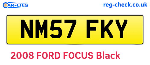 NM57FKY are the vehicle registration plates.
