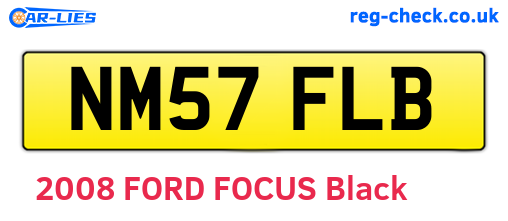 NM57FLB are the vehicle registration plates.