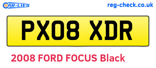 PX08XDR are the vehicle registration plates.