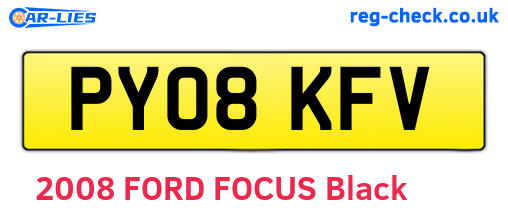 PY08KFV are the vehicle registration plates.