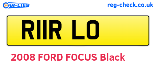 R11RLO are the vehicle registration plates.