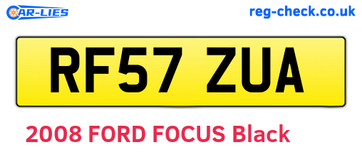 RF57ZUA are the vehicle registration plates.