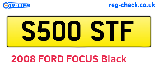 S500STF are the vehicle registration plates.